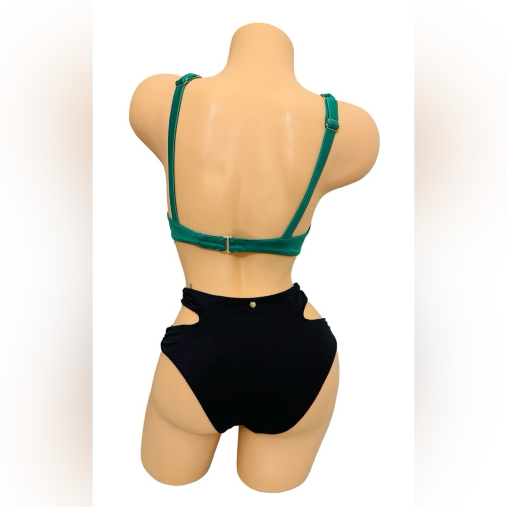 Victoria’s Secret Swim Bikini Shine Push-up Top & High Waist Bottom - Picture 7 of 8